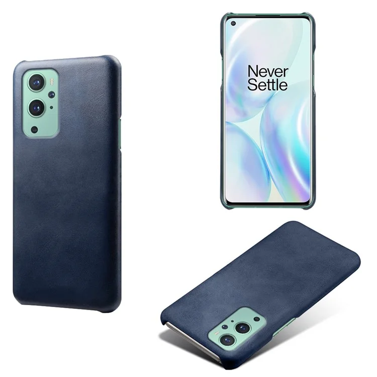 KSQ PU Leather Coated PC Phone Case for OnePlus 9 Pro - Blue