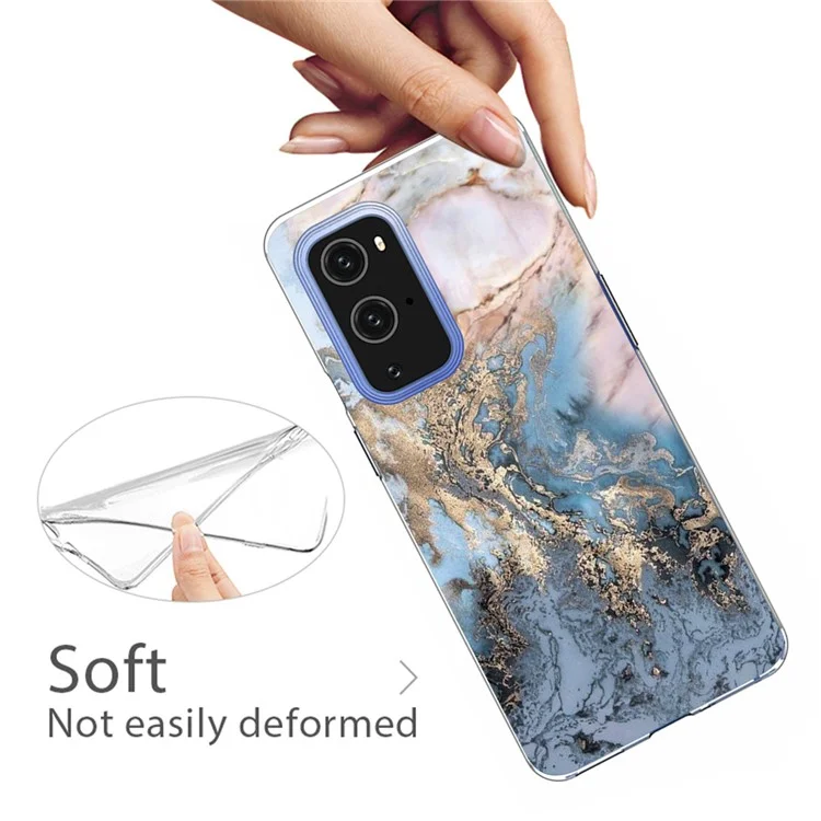 Soft TPU Schockdes Marmormuster Telefon Zurück -deckhülle Für OnePlus 9 Pro - Stil T