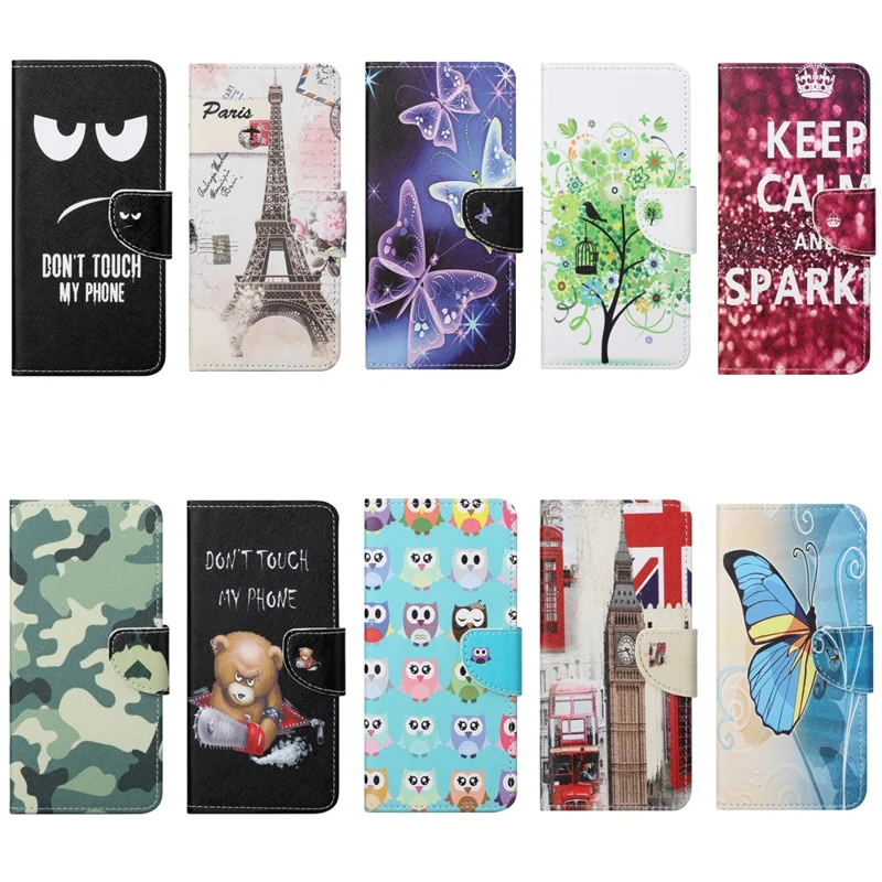 Folia typu portfel z podstawką, wydrukowana skórzana obudowa z krzyżowym fakturą dla OnePlus 9 Pro - Błyszczący Motyl