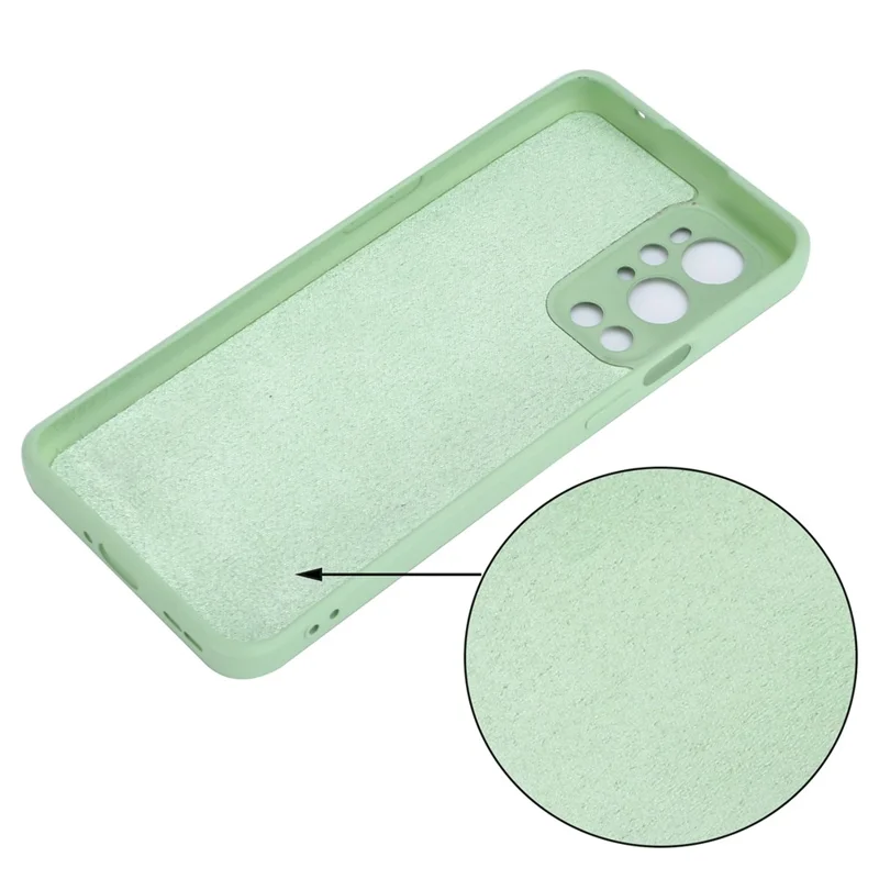 Liquid Silicone Soft Cover Case with Handy Strap for OnePlus 9 Pro - Green