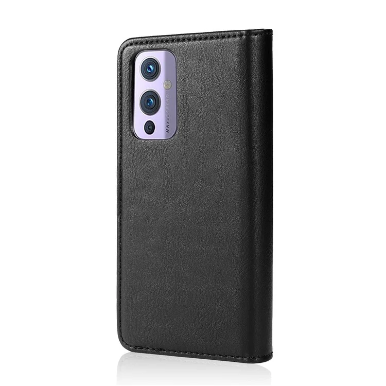 DG.MING For OnePlus 9 (EU / US Version) Protective Phone Case Detachable 2 in 1 Leather Shockproof Shell Flip Cover with Wallet - Black