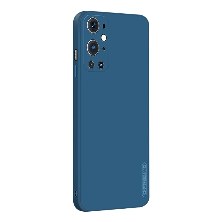 PINWUYO Soft Silicone Protective Mobile Phone Back Case Cover für OnePlus 9 Pro - Blau