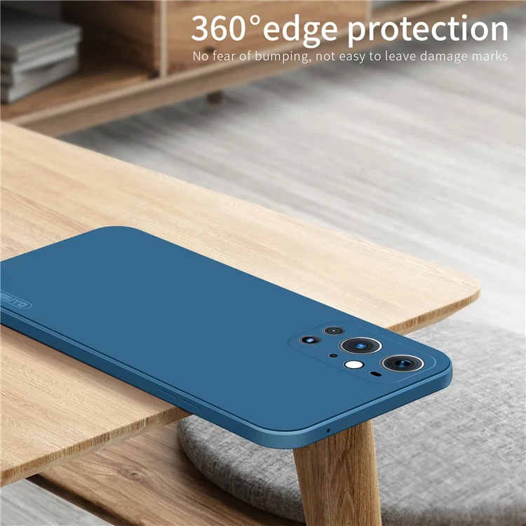 Pinwuyo Soft Soft Silicone Housse De Protection Pour Téléphone Portable Pour Oneplus 9 Pro - Bleu