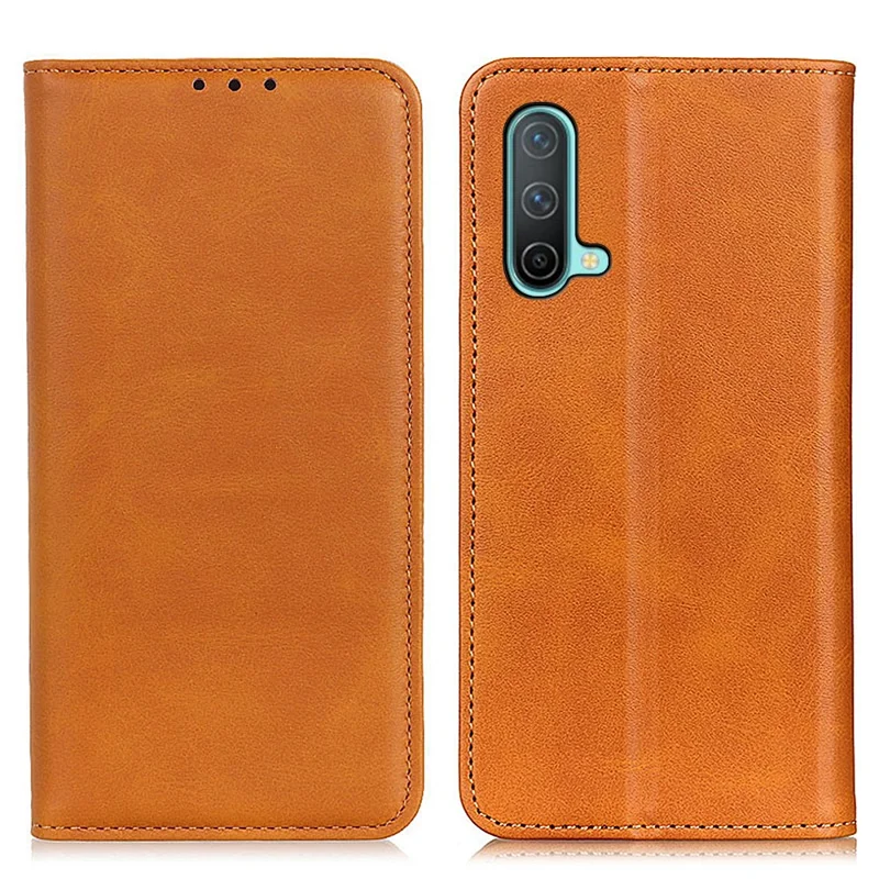 Shockproof Phone Case for OnePlus Nord CE 5G Anti-drop Protective Wallet Stand Shell Folio Flip Cover - Brown
