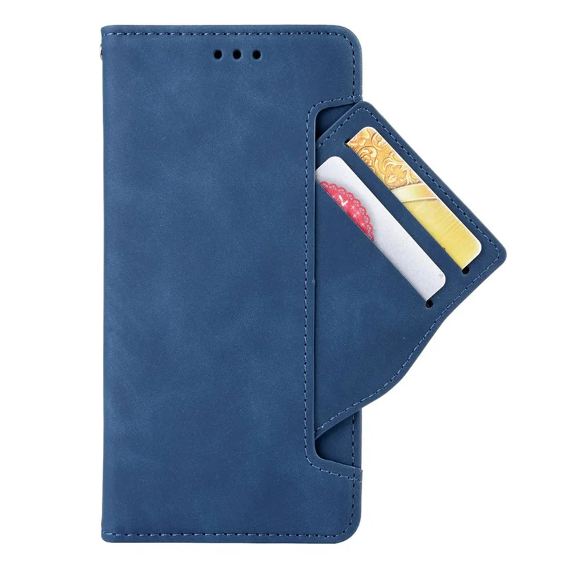 Magnetic Full Body Protection Shockproof Flip Leather Wallet Stand Protective Case with Multiple Card Slots for OnePlus Nord CE 5G - Blue