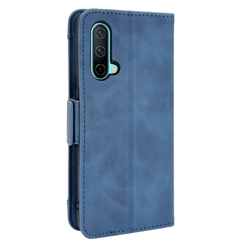Magnetic Full Body Protection Shockproof Flip Leather Wallet Stand Protective Case with Multiple Card Slots for OnePlus Nord CE 5G - Blue
