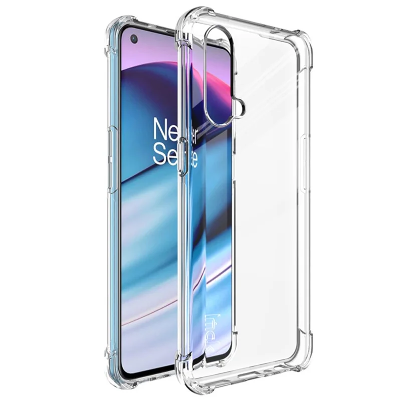IMAK Flexible TPU Case Cover with Screen Protector for OnePlus Nord CE 5G - Transparent