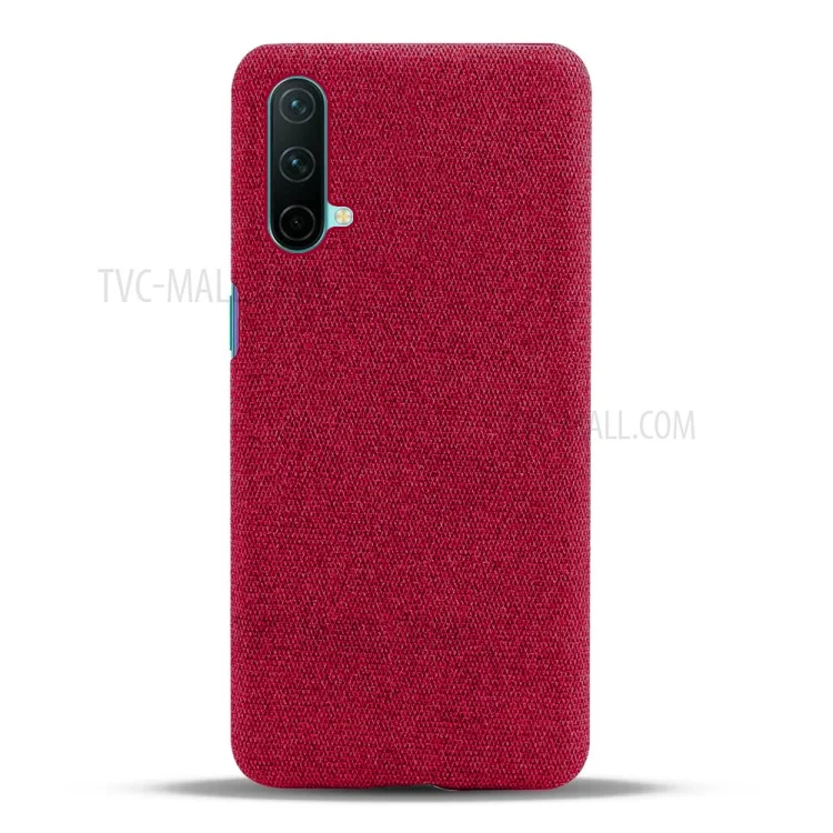 Тканевый чехол из жесткого пластика KSQ для OnePlus Nord CE 5G - красный