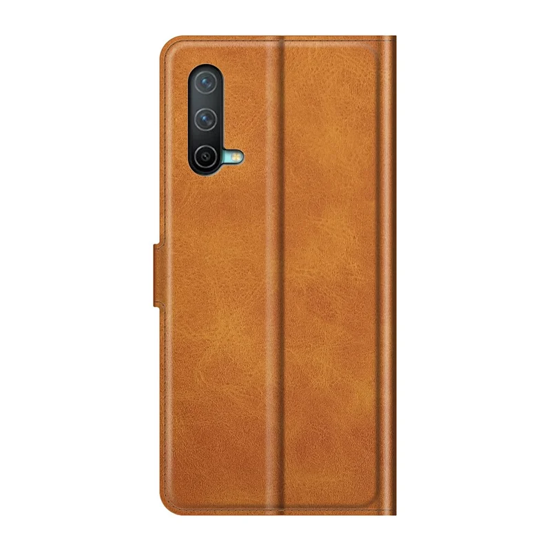 Magnetic Square Clasp Wallet Stand Leather Case Protector for OnePlus Nord CE 5G - Orange