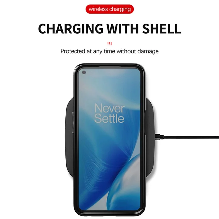 Громовая Серия Twill Twill Collected TPU Защитная Крышка Для OnePlus Nord N200 5G - Черный