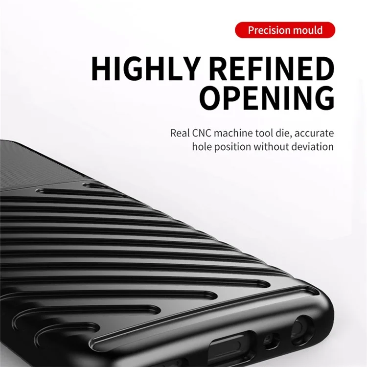 Громовая Серия Twill Twill Collected TPU Защитная Крышка Для OnePlus Nord N200 5G - Черный