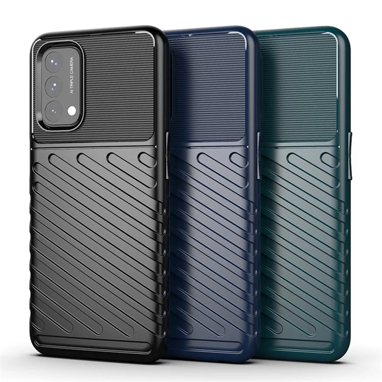 Громовая Серия Twill Twill Collected TPU Защитная Крышка Для OnePlus Nord N200 5G - Черный