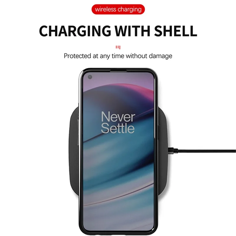 Capa de Proteção Espessa com Textura de Tecido da Série Thunder para OnePlus Nord CE 5G - Preto
