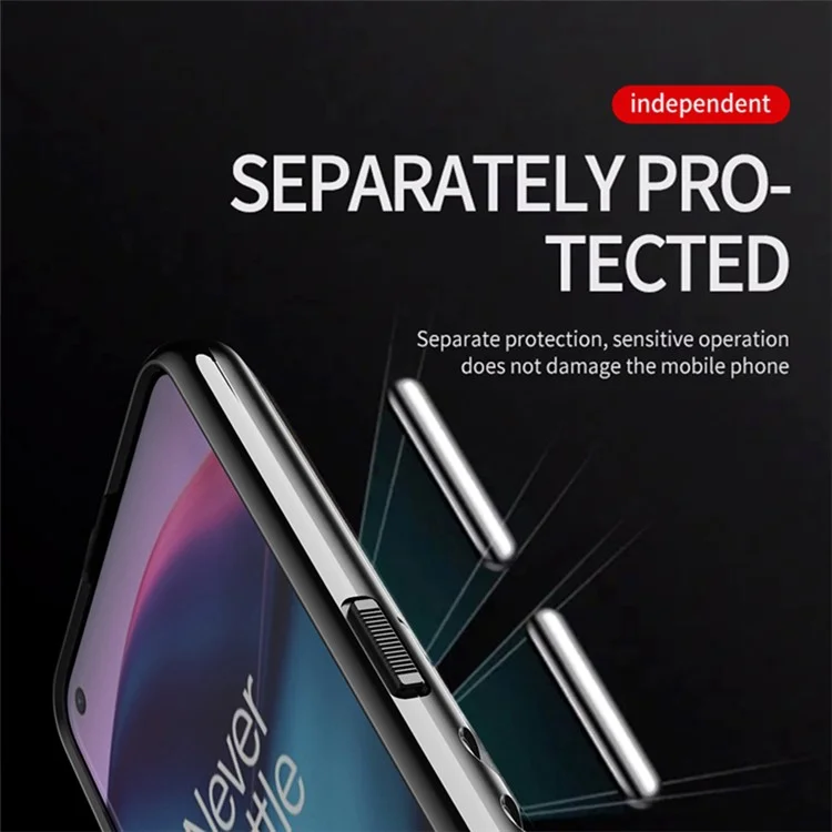 Capa de Proteção Espessa com Textura de Tecido da Série Thunder para OnePlus Nord CE 5G - Preto