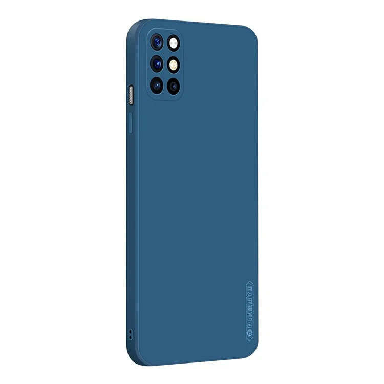 PINWUYO Precise Cut-Out Soft Touch Series Premium Silicone Rubber Protective Case for OnePlus 8T - Blue