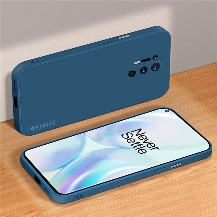 PINWUYO Precise Cutouts Soft Silicone Shockproof Protective Back Cover for OnePlus 8 Pro - Azul
