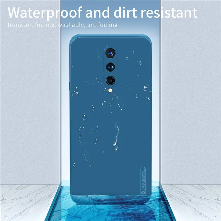 PINWUYO Slim Fit Silicone Shockproof Phone Cover with Precise Cutouts for OnePlus 8 - Blue