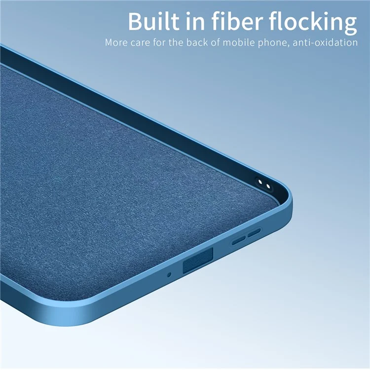 PINWUYO Slim Fit Silicone Shockproof Phone Cover with Precise Cutouts for OnePlus 8 - Blue
