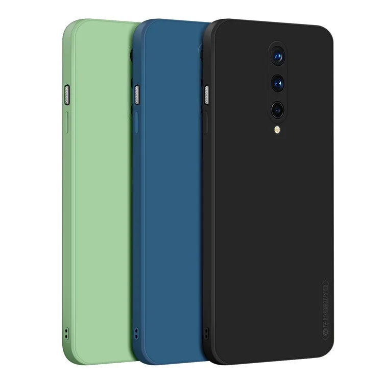 PINWUYO Slim Fit Silicone Shockproof Phone Cover with Precise Cutouts for OnePlus 8 - Blue