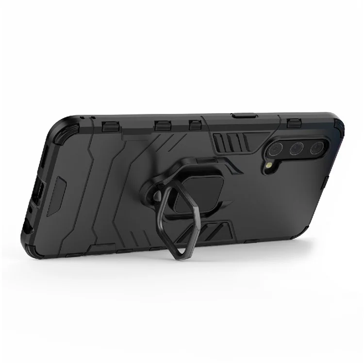 Комбинированный гибридный защитный чехол с подставкой для телефона Cool Guard PC + TPU для OnePlus Nord CE 5G - Черный