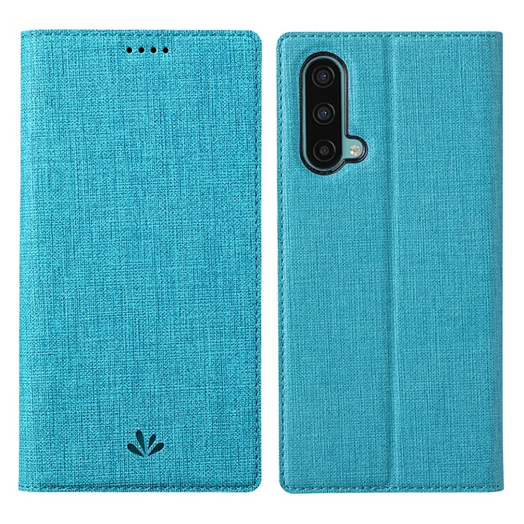 VILI DMX Series PU Leather Card Holder Folio Flip Stand Magnetic Phone Cover для OnePlus Nord CE 5G - Синий