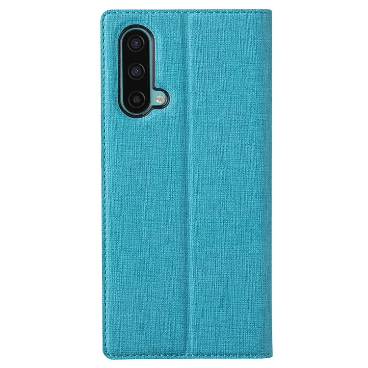 VILI DMX Series PU Leather Card Holder Folio Flip Stand Magnetic Phone Cover для OnePlus Nord CE 5G - Синий