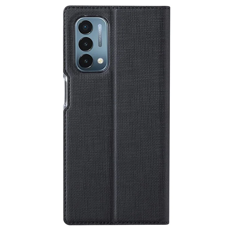 VILI DMX Series PU Leather Flip Succión Magnética Magnética Fuerte de la Billetera de Cierre Para OnePlus Nord N200 5G - Negro