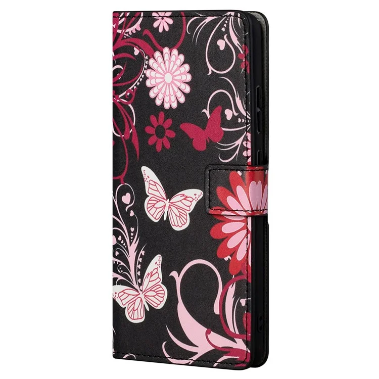Wallet Design Pattern Printing Drop-Resistant Leather Protective Case with Stand for OnePlus Nord 2 5G - Butterfly