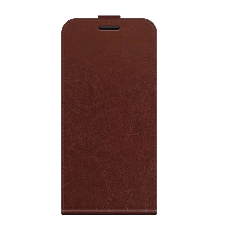Crazy Horse Vertical Flip Leather Case with One Card Holder for OnePlus Nord 2 5G - Brown