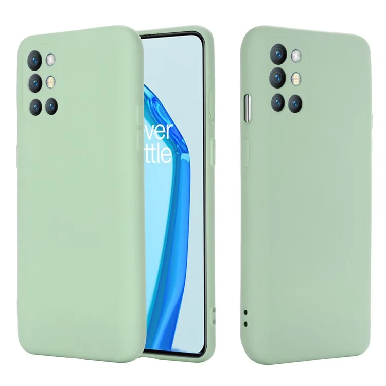 Liquid Silicone Full Body Protection Shockproof Cover with Strap for OnePlus 9R - Green