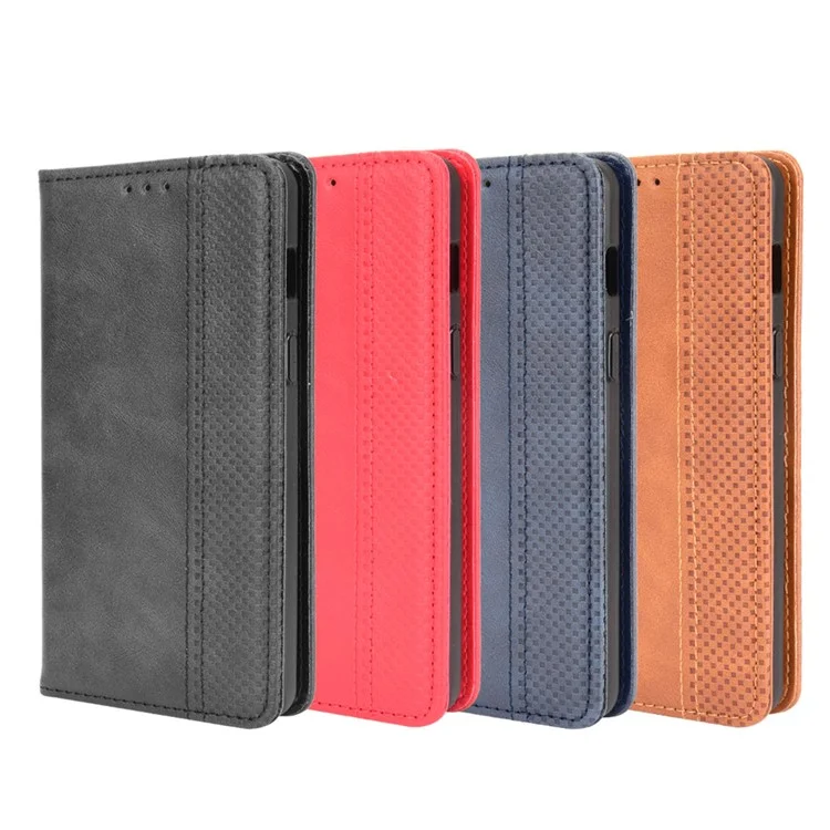Retro Style PU Leather Flip Magnetic Stand Flip Protective Cover for OnePlus Nord 2 5G - Black