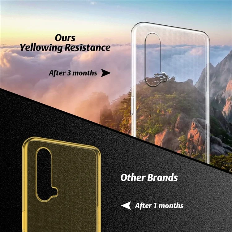 For OnePlus Nord CE 5G Shockproof Slim TPU Phone Case Cover with Tempered Glass Screen Protector