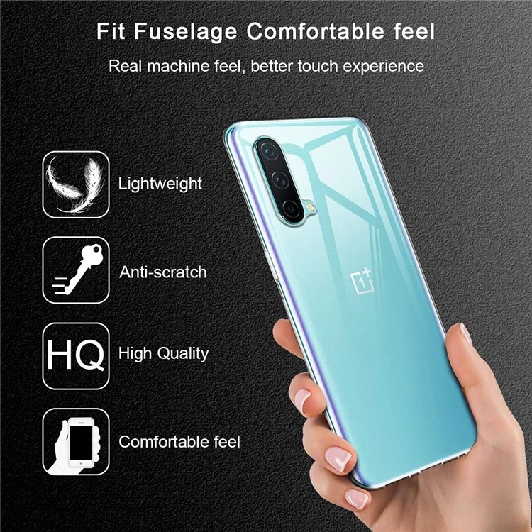 For OnePlus Nord CE 5G Shockproof Slim TPU Phone Case Cover with Tempered Glass Screen Protector