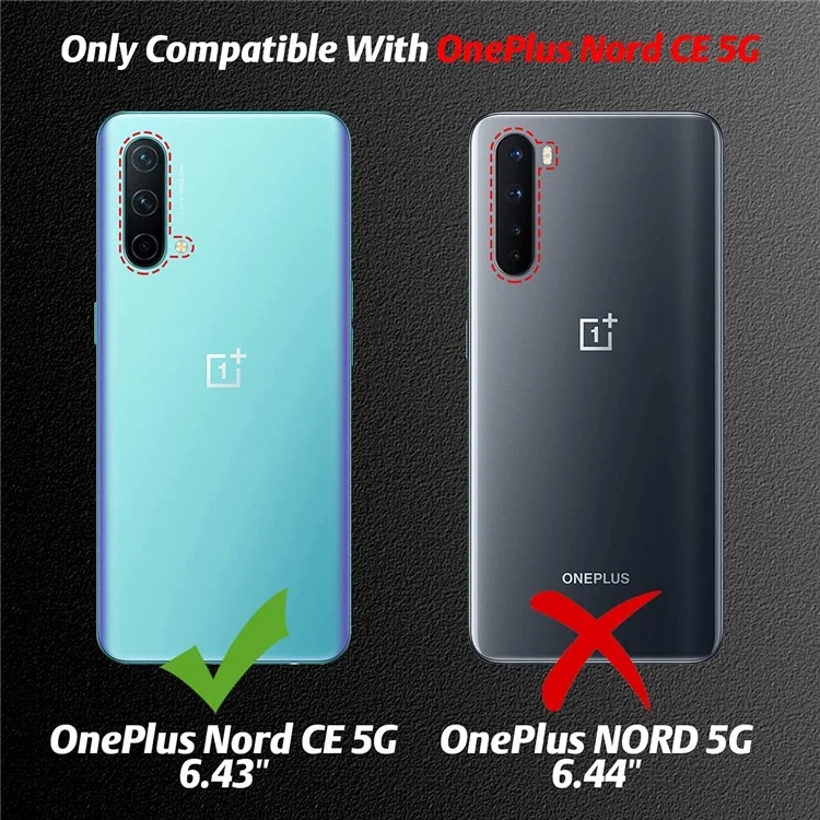 For OnePlus Nord CE 5G Shockproof Slim TPU Phone Case Cover with Tempered Glass Screen Protector