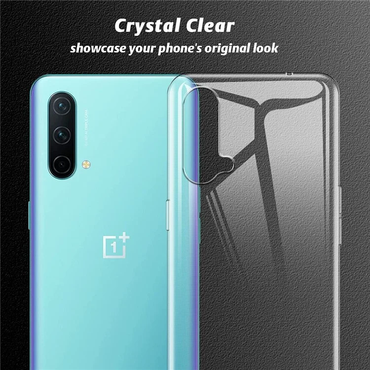 For OnePlus Nord CE 5G Shockproof Slim TPU Phone Case Cover with Tempered Glass Screen Protector
