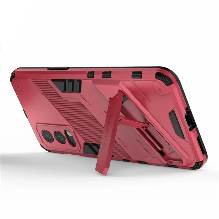 Full-Body Protection Slim Hard PC + Soft TPU Cover with Kickstand for OnePlus Nord 2 5G - Rose