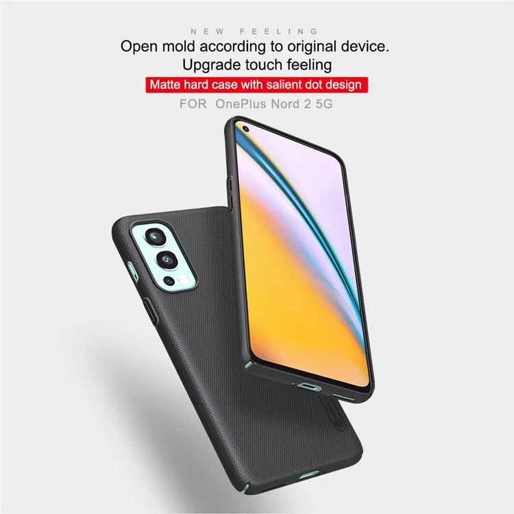 Nillkin Givré Bouclier Dépoli Résistant Résistant Du Disque Dur TPU Doux TPU SLIM TPU Pour Oneplus Nord 2 5G - Blanche