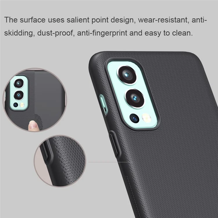 Nillkin Givré Bouclier Dépoli Résistant Résistant Du Disque Dur TPU Doux TPU SLIM TPU Pour Oneplus Nord 2 5G - Blanche