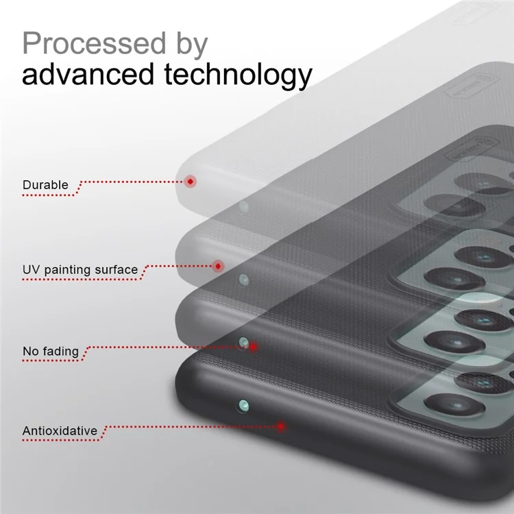 Nillkin Givré Bouclier Dépoli Résistant Résistant Du Disque Dur TPU Doux TPU SLIM TPU Pour Oneplus Nord 2 5G - Blanche