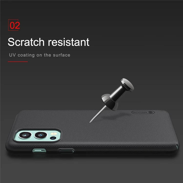 Nillkin Givré Bouclier Dépoli Résistant Résistant Du Disque Dur TPU Doux TPU SLIM TPU Pour Oneplus Nord 2 5G - Blanche