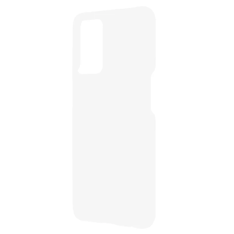 Glossy Surface Rubberized Hard PC Protective Phone Cover for OnePlus Nord N200 5G - White