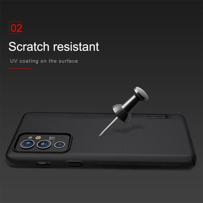 NILLKIN Super Frosted Shield Series Scratch-resistant Matte Surface Hard PC Phone Case Cover for OnePlus 9RT 5G - Black