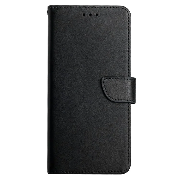 Texture di Nappa Ben Protetta Case Del Portafoglio Orizzontale Solido Cover Esterno in Pelle Vera + Guscio Interno TPU Morbido Per OnePlus 9 (ue / Versione Americana) - Nero