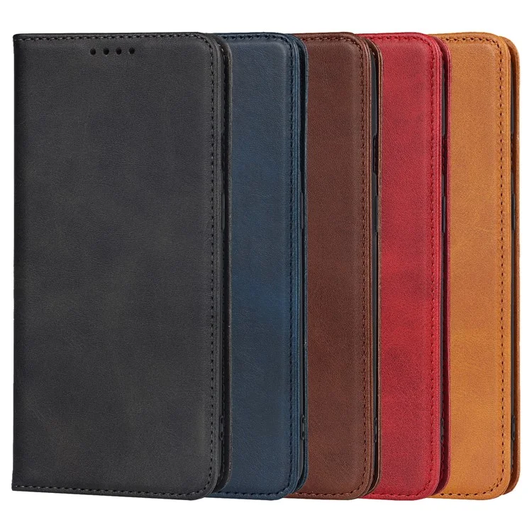 For OnePlus 8T Auto-absorbed TPU+PU Leather Wallet Phone Shell Supporting Stand Phone Case - Black