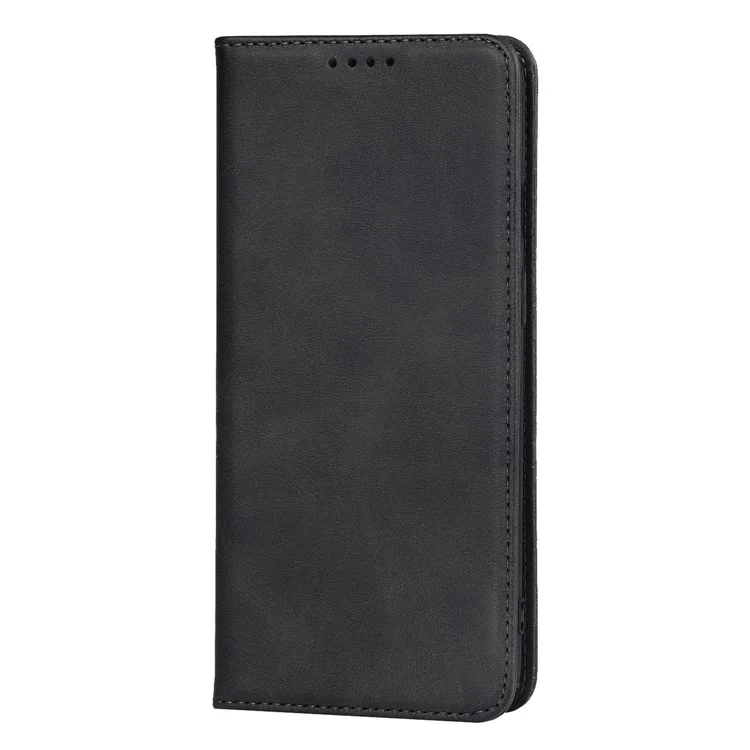 For OnePlus 8T Auto-absorbed TPU+PU Leather Wallet Phone Shell Supporting Stand Phone Case - Black