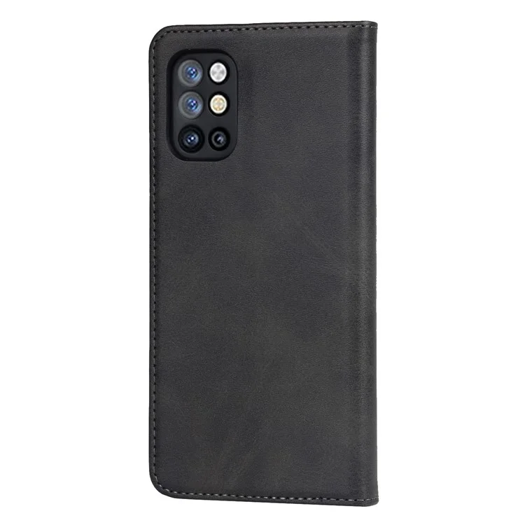 For OnePlus 8T Auto-absorbed TPU+PU Leather Wallet Phone Shell Supporting Stand Phone Case - Black