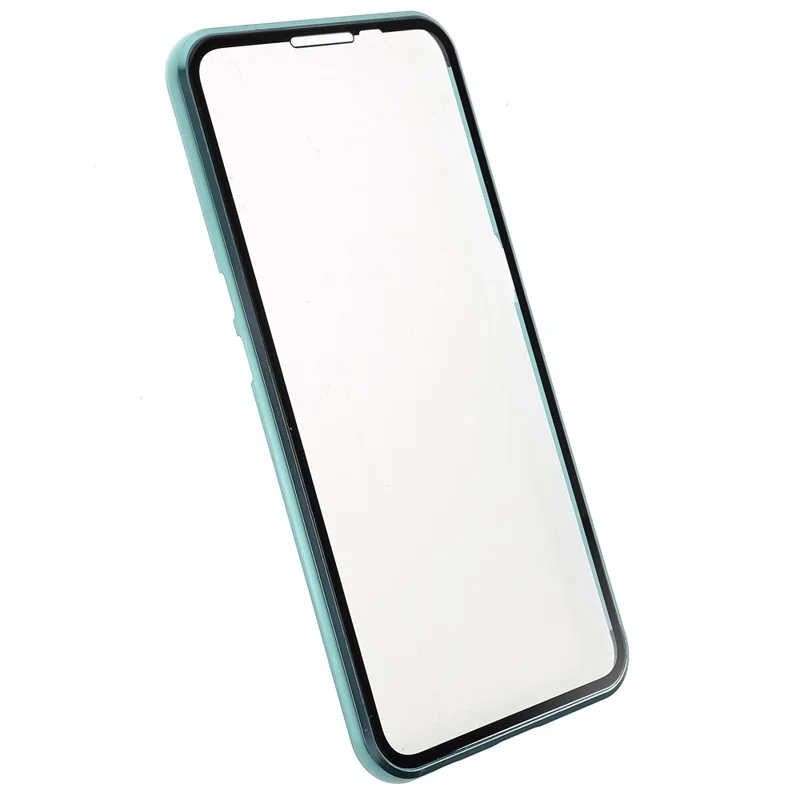 Double Side Tempered Glass Phone Case + Metal Frame with Lock Ultra Clear Cover for OnePlus Nord CE 5G - Green