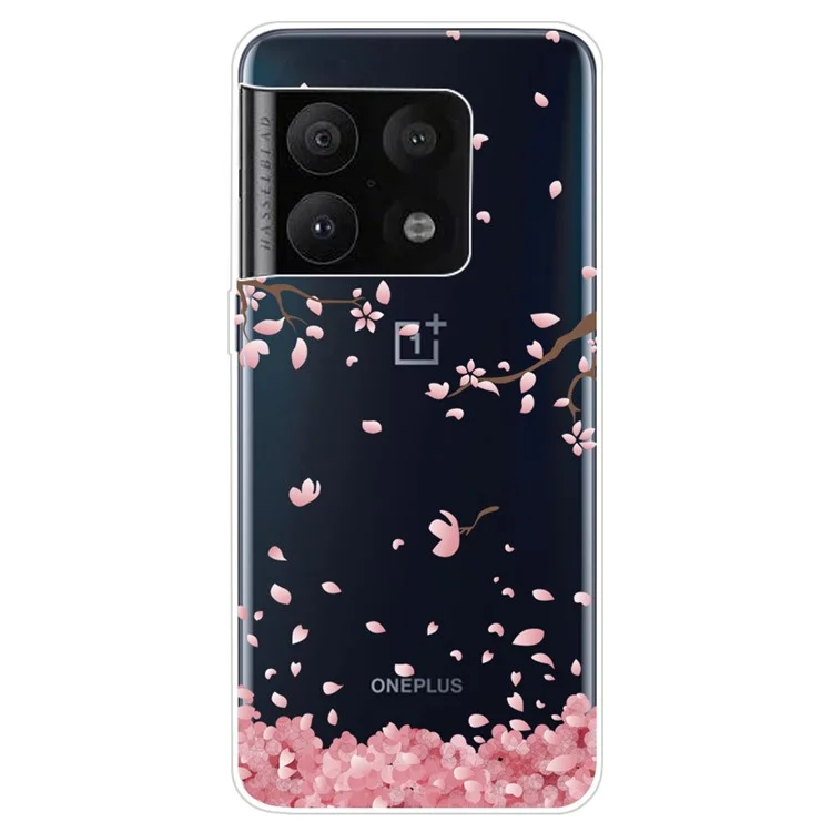 Funda protectora de TPU suave con estampado de moda a prueba de golpes para OnePlus 10 Pro: Flores que caen