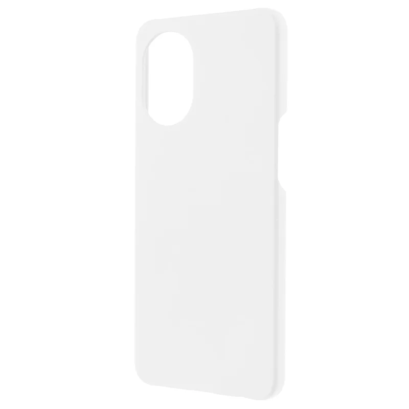 Glossy Surface Rubberized Hard PC Anti-Scratch Protective Phone Case for OnePlus Nord N20 5G - White