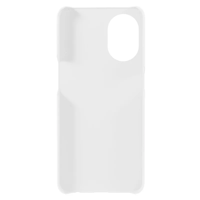 Glossy Surface Rubberized Hard PC Anti-Scratch Protective Phone Case for OnePlus Nord N20 5G - White